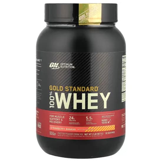 Optimum Nutrition Whey Protein 100% Gold Standard 2LB - Strawberry Banana