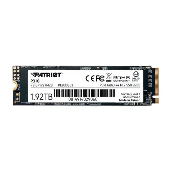 SSD M.2 Patriot P310 1.92TB Nvme PCI-Exp GEN3 - P310P192TM28