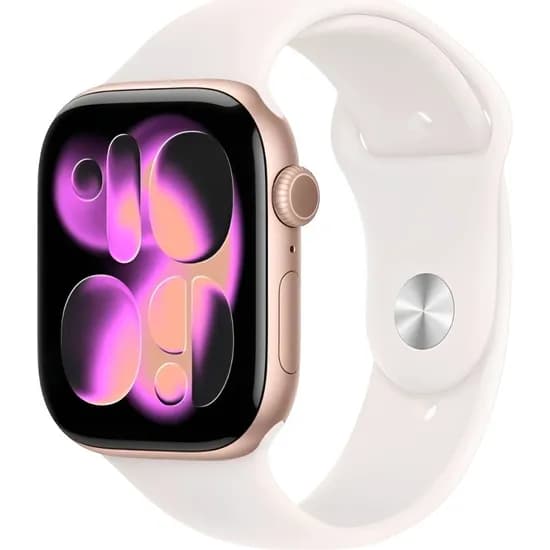 Apple Watch S11 Caixa de Alumínio Em Rose Gold e Pulseira Esportiva Na Cor Light Blush 46 MM s/M MEV64LW/A