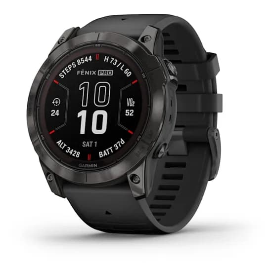 Garmin Relógio Fenix 7X Pro Sapphire Solar Edition Carbon Gray DLC Titanium Black 51MM 010-02778-10