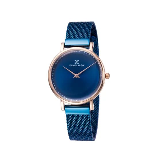 Relógio Analógico Feminino Daniel Klein Fiord DK11988-6 - Azul/Dourado