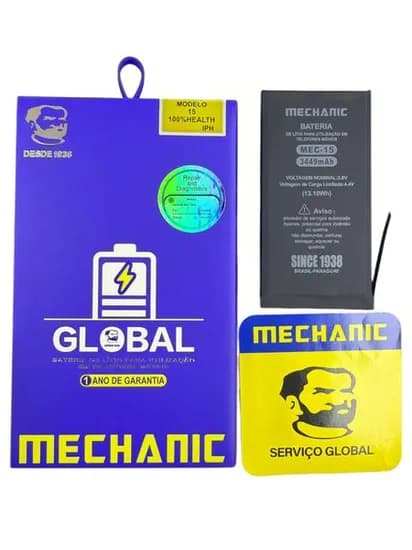 Bateria iPhone Mechanic 15 Genuina/Global (Original Sistema)