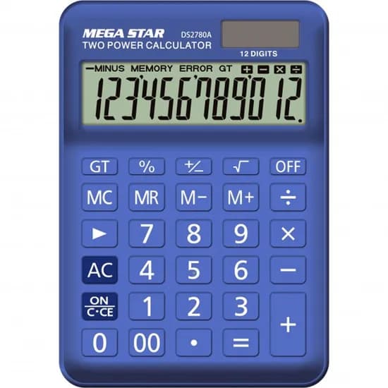 Calculadora Megastar DS2780A 12DIG - Azul