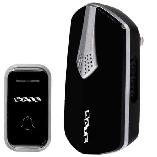 Campainha Satellite A-DB01 Preta s/fio Bivolt