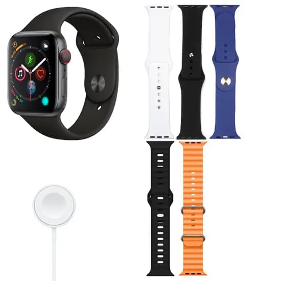 Kit Relogio Smartwatch S12 Mini Watch 12 com Bluetooth / 5 Pulseiras - Preto