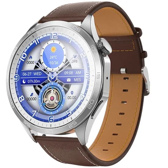 Relogio Hoco Y21 Silver/Marrom