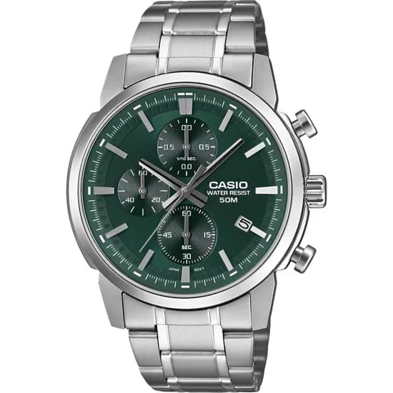 Relógio Casio MTP-E510D-3AVDF Analógico Masculino - Verde/Prata