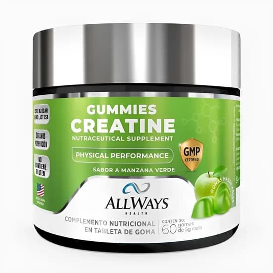 Supl. Allways Creatina Gummies Manzana 60 Gomas