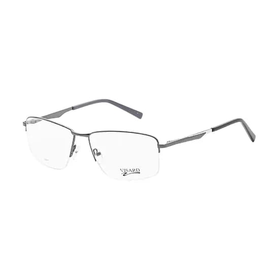 Armação para Óculos de Grau Visard A2371 C1 Tam. 60-17-142MM - Preto/Prata
