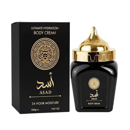 Perfume Lattafa Body Cream Asad 280GRM Preto