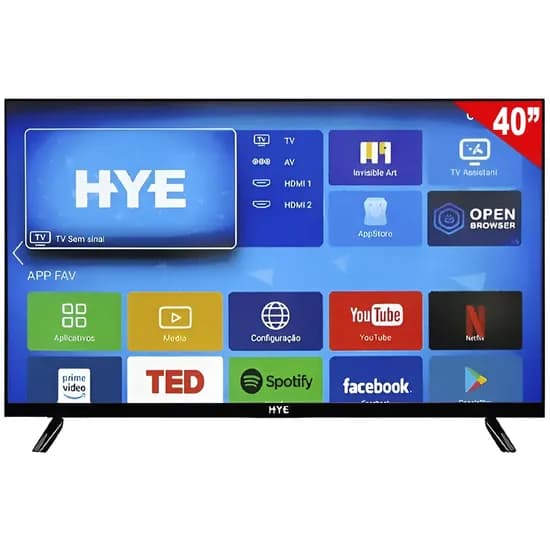 TV Smart Hye HYE40ATFZ 40" Full HD / LED - Preto