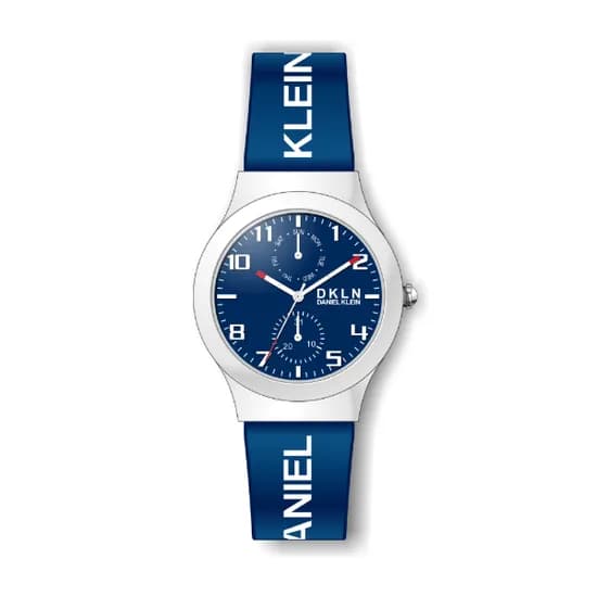 Relógio Analógico Masculino Daniel Klein DKLN DK.1.12476-4 - Branco e Azul