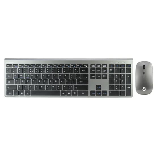 Kit Mouse e Teclado Smartfy TW02B - Sem Fio - Português - Cinza