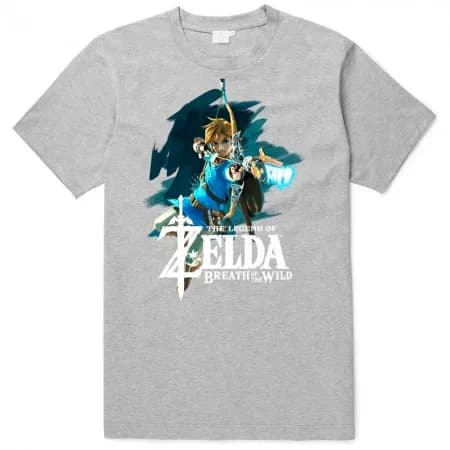 Camiseta BWD-2368 Zelda Breath Of The Wild Gray **Large**