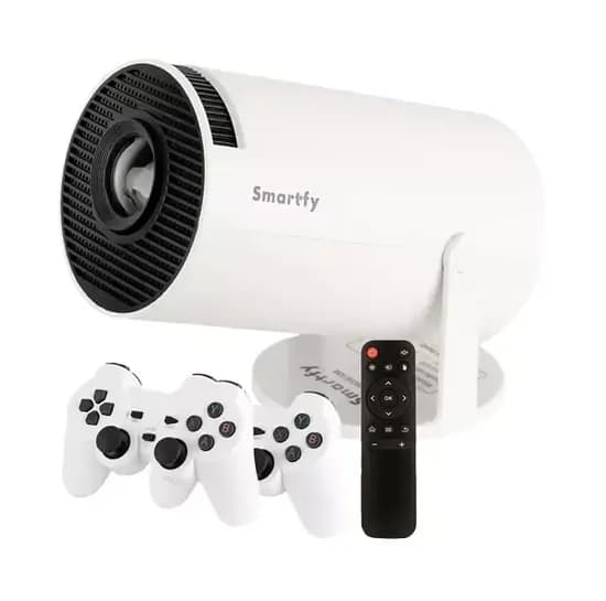 Projetor PJ01W Android 3D Game 4K/PS1/PSP/N64+Magis TV Blanco