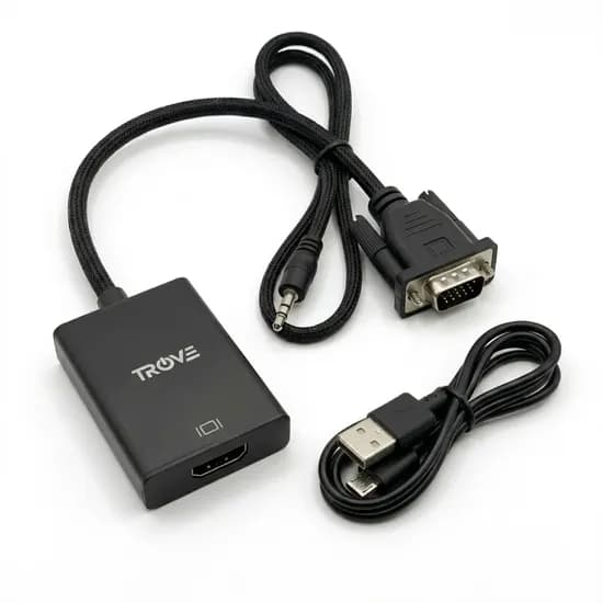 Adaptador Trove VGA M para HDMI H com Áudio
