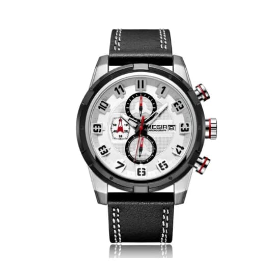 Relógio Analógico Masculino Megir Chronograph ML2082GS-BK-7 - Preto/Prata