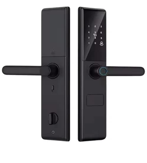 Fechadura Digital S829 Wifi Tuya/Senha/Cartão/Chave Preto