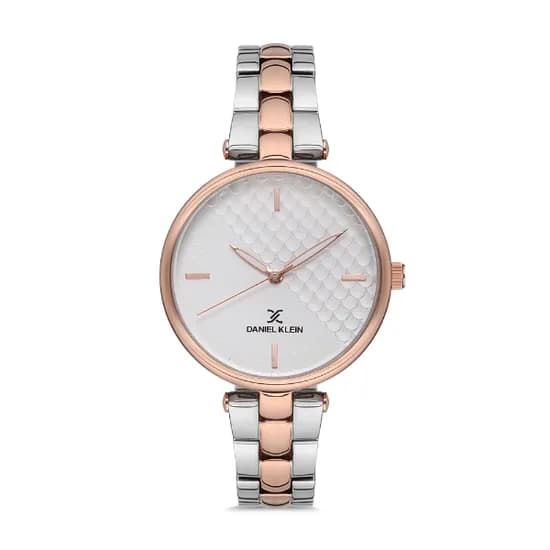 Relógio Analógico Feminino Daniel Klein Premium DK.1.12556-3 - Prata/Rosa Ouro