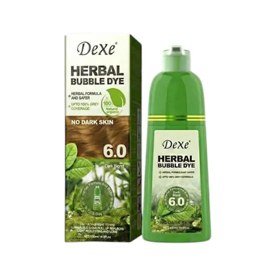 Shampoo Color Capilar Dexe Herbal Bublle Dye 6.0 Dark Blond 420ML