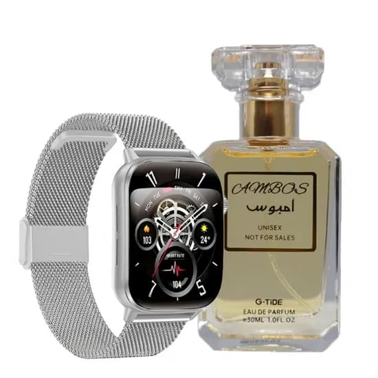 Relogio Smart Watch G-Tide S6 Pro + Perf Ambos Silver