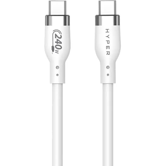 Cabo USB-C para USB-C Hyperjuice HJ4001WHGL 240 W - Branco 1 Metro