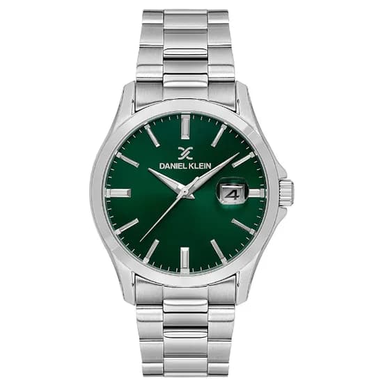Relogio Analógico Masculino Daniel Klein DK.1.14146-3 Premium Gents / Pulseira de Aço Inoxidável - Prata/Verde
