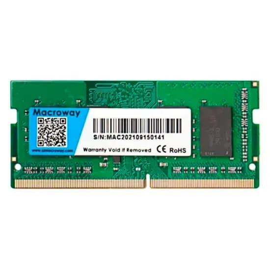 Memória para Notebook Macroway, DDR4 8GB (1X8GB), 2666MHZ, So-DIMM, Verde