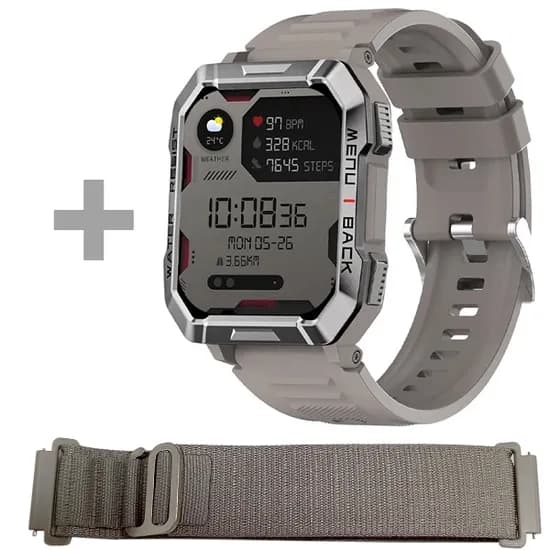 Relógio Blackview W60 com Bluetooth - Khaki + Pulseira