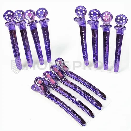 Clipes Lmpro para Cabelo 3D Paint Cor Roxo 61289 - 12 Unid.