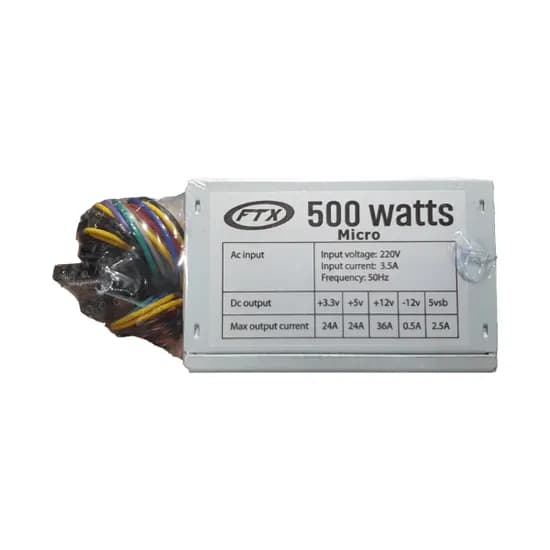 Fonte de Alimentação para Gabinete FTX FTX500W / 500W / 3.5A / 220V ~ 50HZ - Cinza