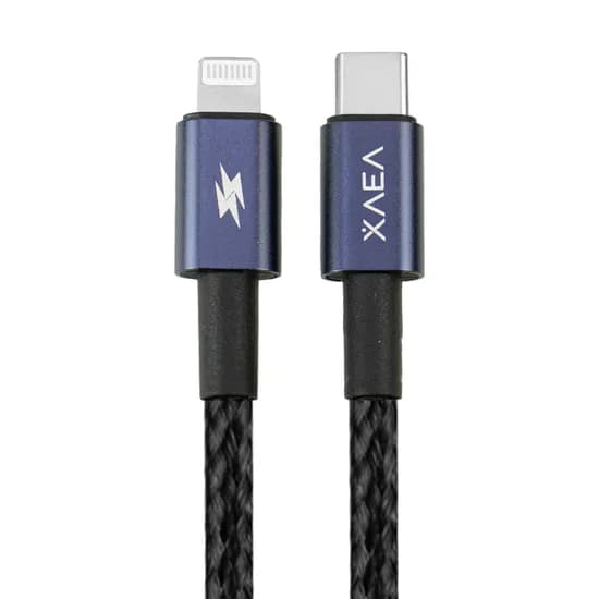 Cabo Xaea Hera MODX-106 - USB-C/Lightning - 1.5 Metros - Nylon - Preto e Azul