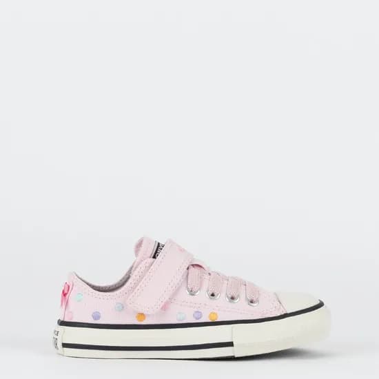 Calzado Converse Velcro Polca Dots Niã‘A Rosa