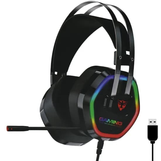 Headset USB RGB Satellite AE-305 - Preto