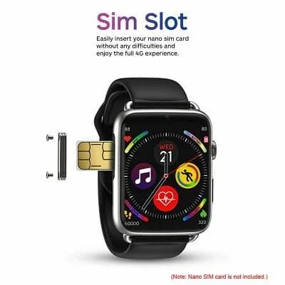 Relogio Smartwatch DM20 de 1.88 '4G, Android 7.1, Frequência Cardíaca 1GB + 16GB, GPS, Telefone Inte