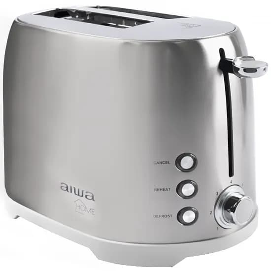 Torradeira Aiwa AWTD1430 850 Watts 7 Temperaturas 220 - 240V ~ 50/60HZ - Preta/Prata