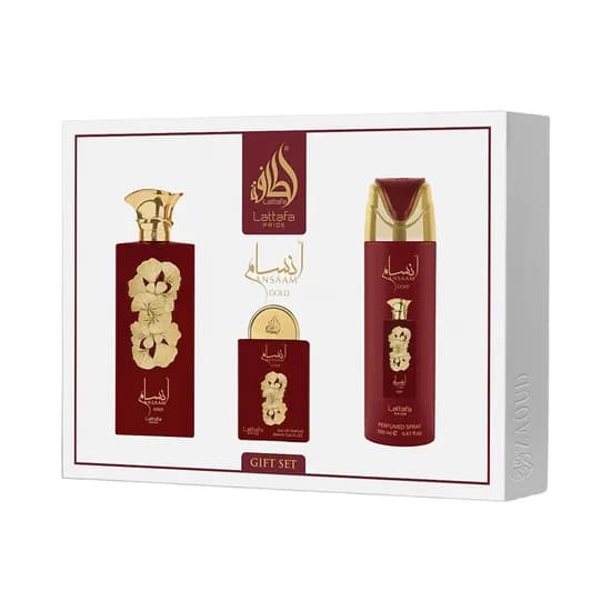 Kit Lattafa Pride Ansaam Gold Edp 100ML + Deo 200ML + 20ML