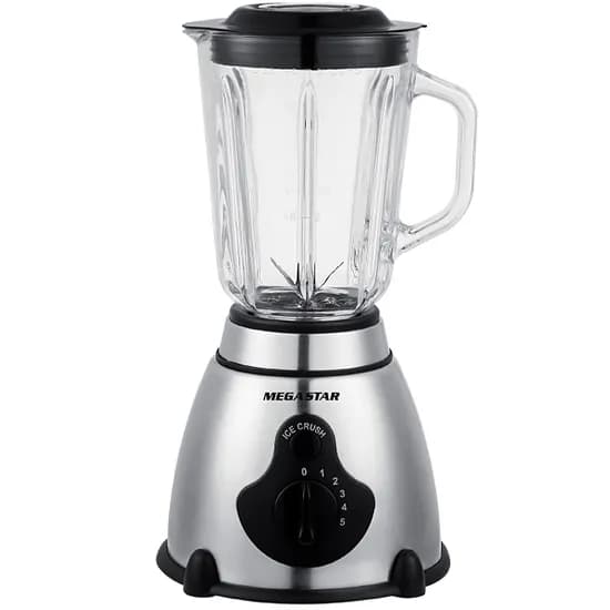 Liquidificador Megastar KC1936C 500 Watts 5 Velocidades 220V ~ 50/60 HZ - Prata/Preto
