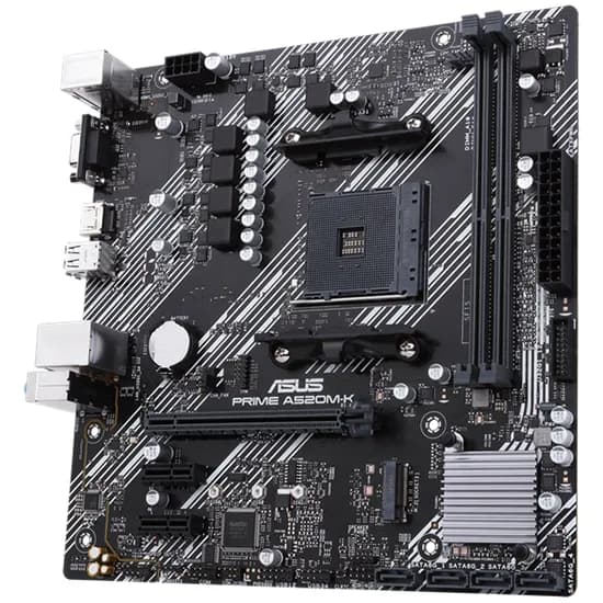 Placa Mãe Asus Prime A520M-K - AM4 - DDR4 - HDMI/VGA - Micro-ATX