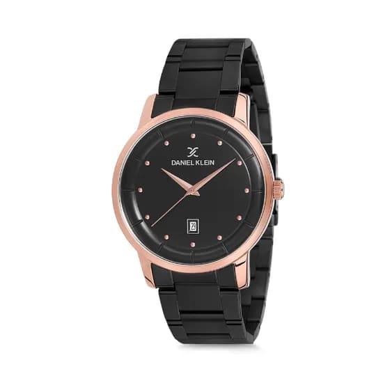 Relógio Analógico Masculino Daniel Klein Premium DK12170-6 - Preto e Rosa Ouro
