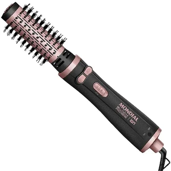 Escova Elétrica Giratória Mondial Black Rose ERB-01 com 1.200 Watts Bivolt - Preto/Rose Gold