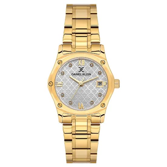 Relogio Analogico Feminino Daniel Klein DK.1.14271-2 Diamond Lady / Pulseira de Aço Inoxidável - Gold