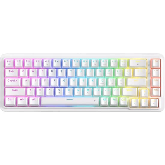 Teclado Gamer Mecânico Redragon Nova K709 65% RGB USB-C Switch Dragon Chant Linear - White (Inglês)