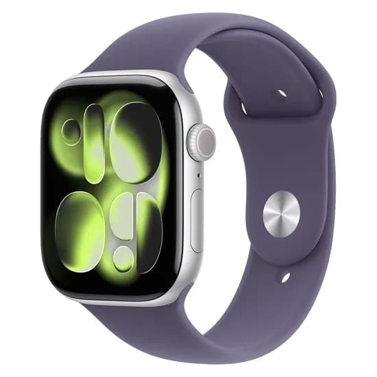 Apple Watch Series 11 MEU64LW/A Caixa Alumínio 42MM Prateado - Esportiva Roxo Névoa s/M