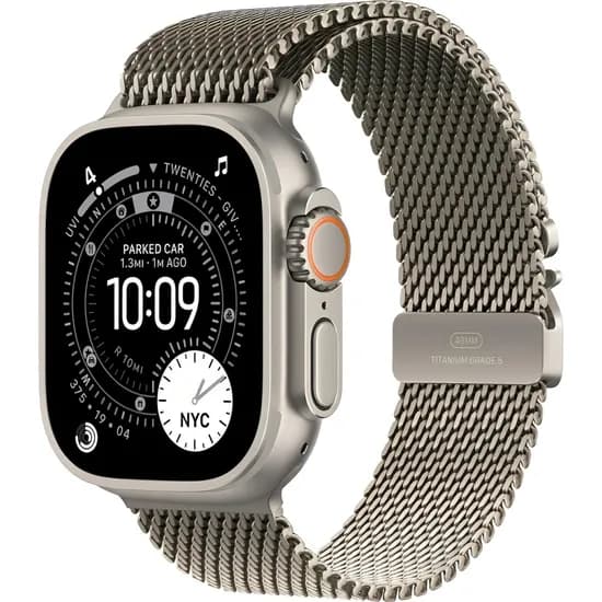 Apple Watch Ultra 3 (GPS + Cellular Caixa de Titânio Natural e Pulseira Milanese Loop Em Cor Titânio Natural 49 MM M MEWY4BE/A