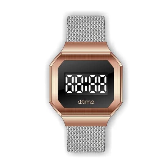 Relógio Analógico Feminino Daniel Klein D Time DK.1.12367-4 - Prata e Rosa Ouro