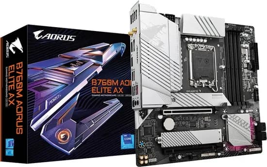 Placa Mãe Gigabyte B760M Aorus Elite Ax LGA1700/ 4XDDR5/ PCI-e/ M.2/ HDMI/ DP