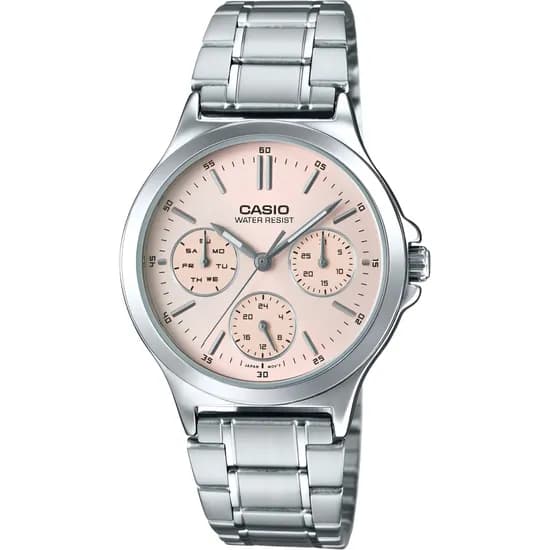 Relógio Casio LTP-V300D-4AUDF Analógico Feminino - Prata/Rosa