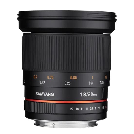Lente Samyang Sony MF DSLR 20MM F/1.8 e FF Ed As