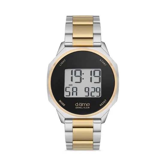 Relógio Digital Masculino Daniel Klein D:Time DK.1.12642-2 - Dourado/Prata